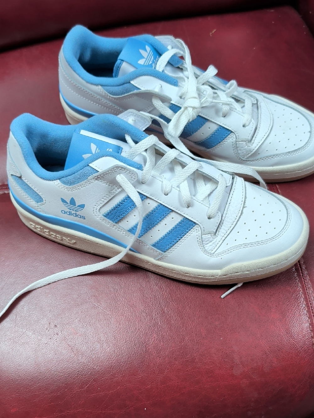 Adidas Low Blue White Sneakers Shoes Men's 10
